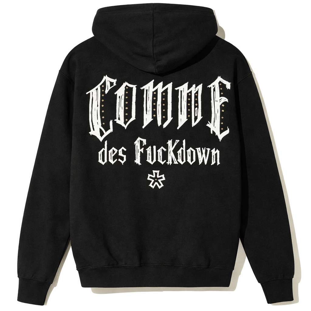 Comme Des Fuckdown Women Sweatshirt all-zip Hooded Black