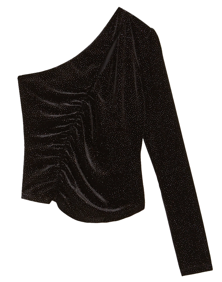 Patrizia Pepe Women Knit Top Purple Glitter Black