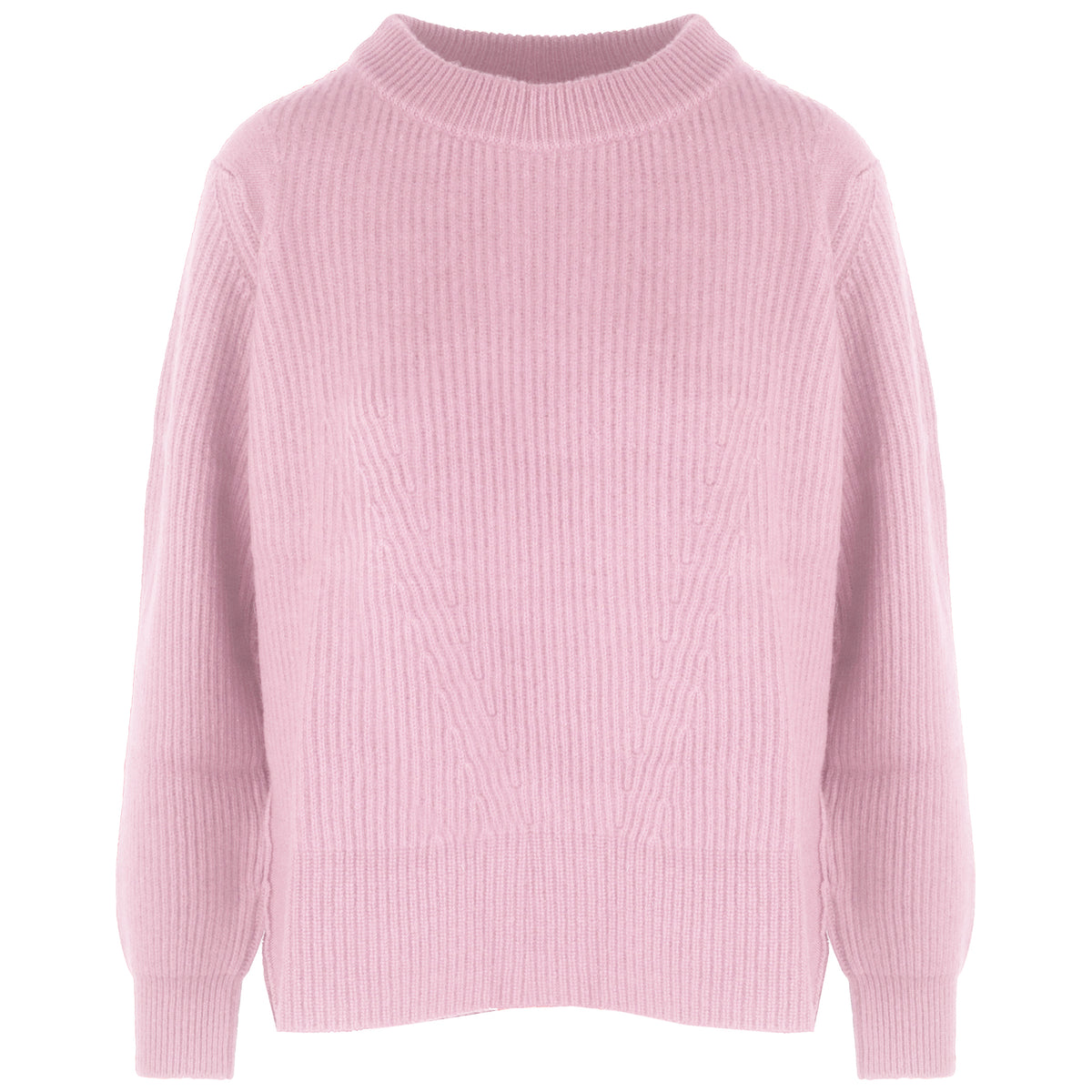Malo Women Crew Neck Cashmere Malva Sweaters Pink