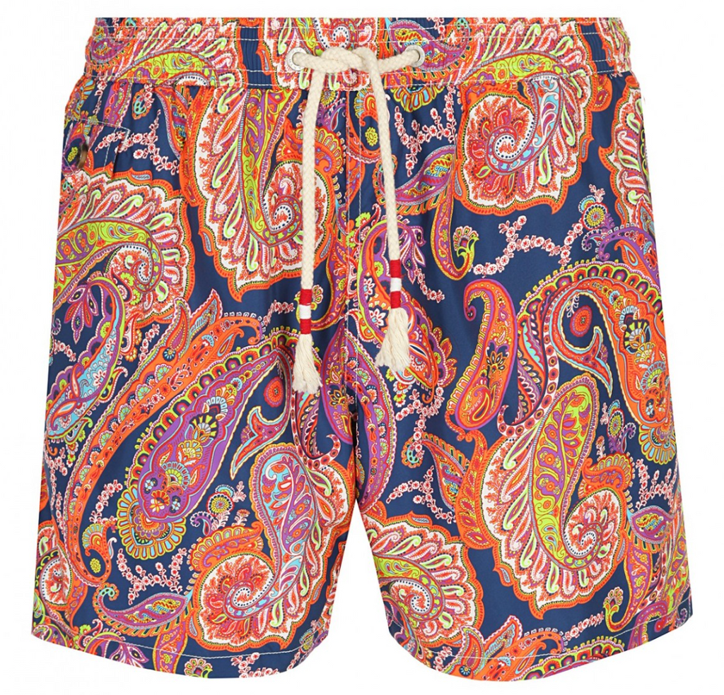 MC2 Saint Barth Men Lighting Paisley Draw Swimwear Multicolor