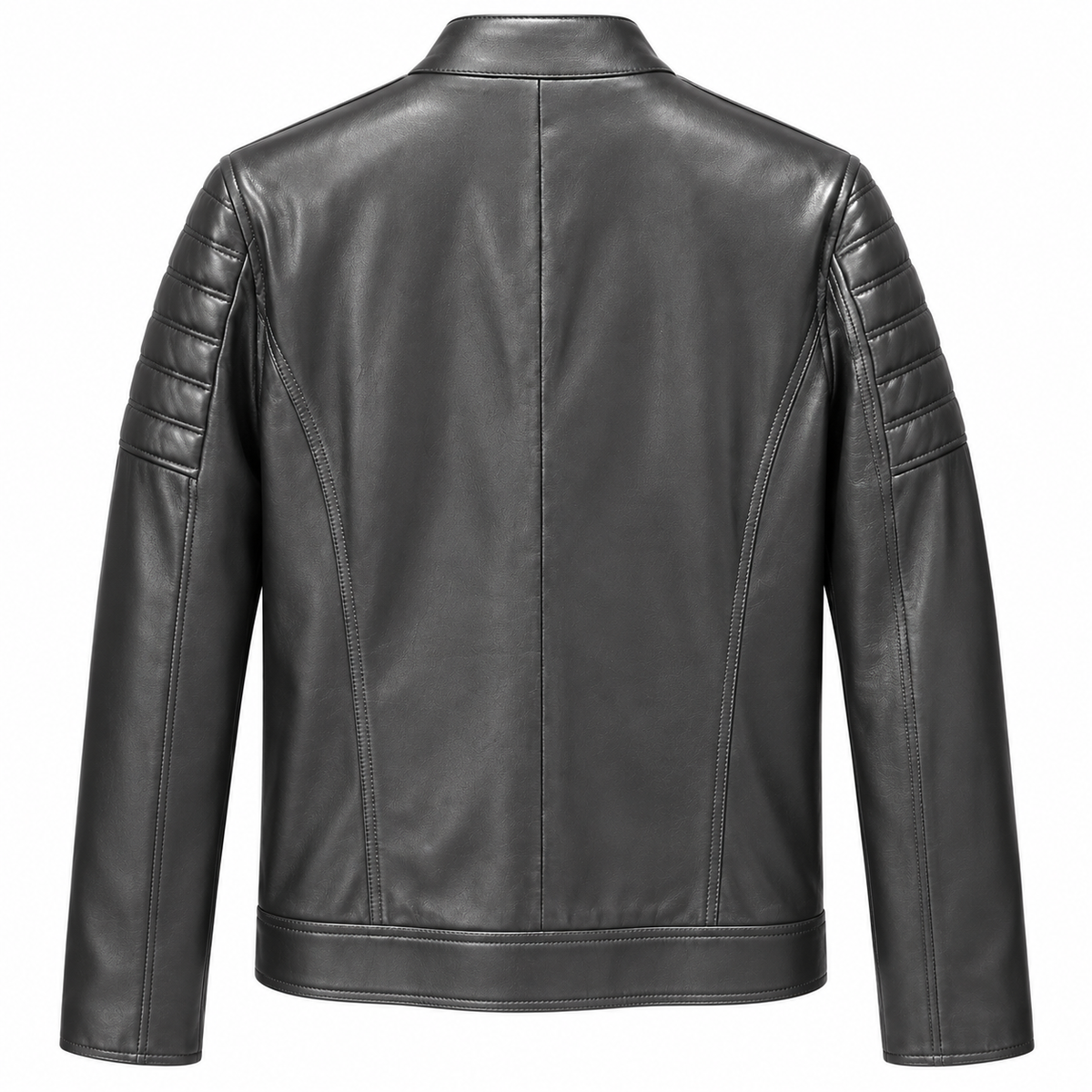 Dolce & Gabbana Men Jacket Leather Bottoni Black