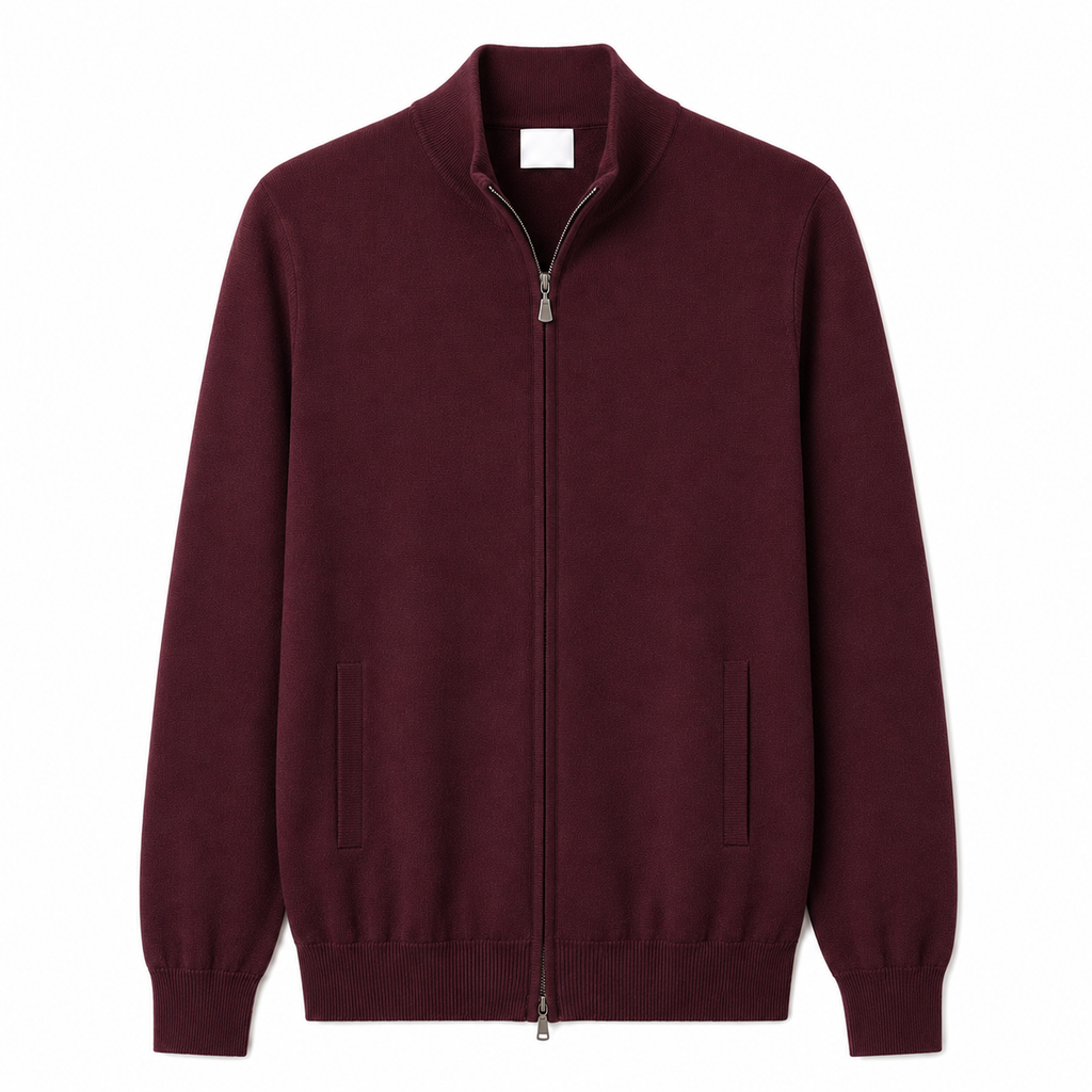 Alpha Studio Men Sweatshirt Zip Red