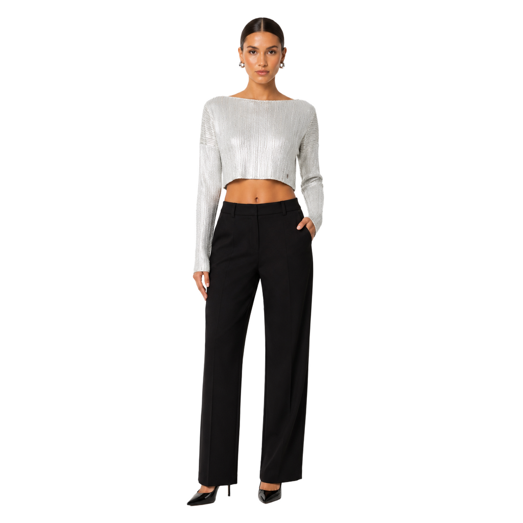 Balmain Women Top Sleeve Long Grey