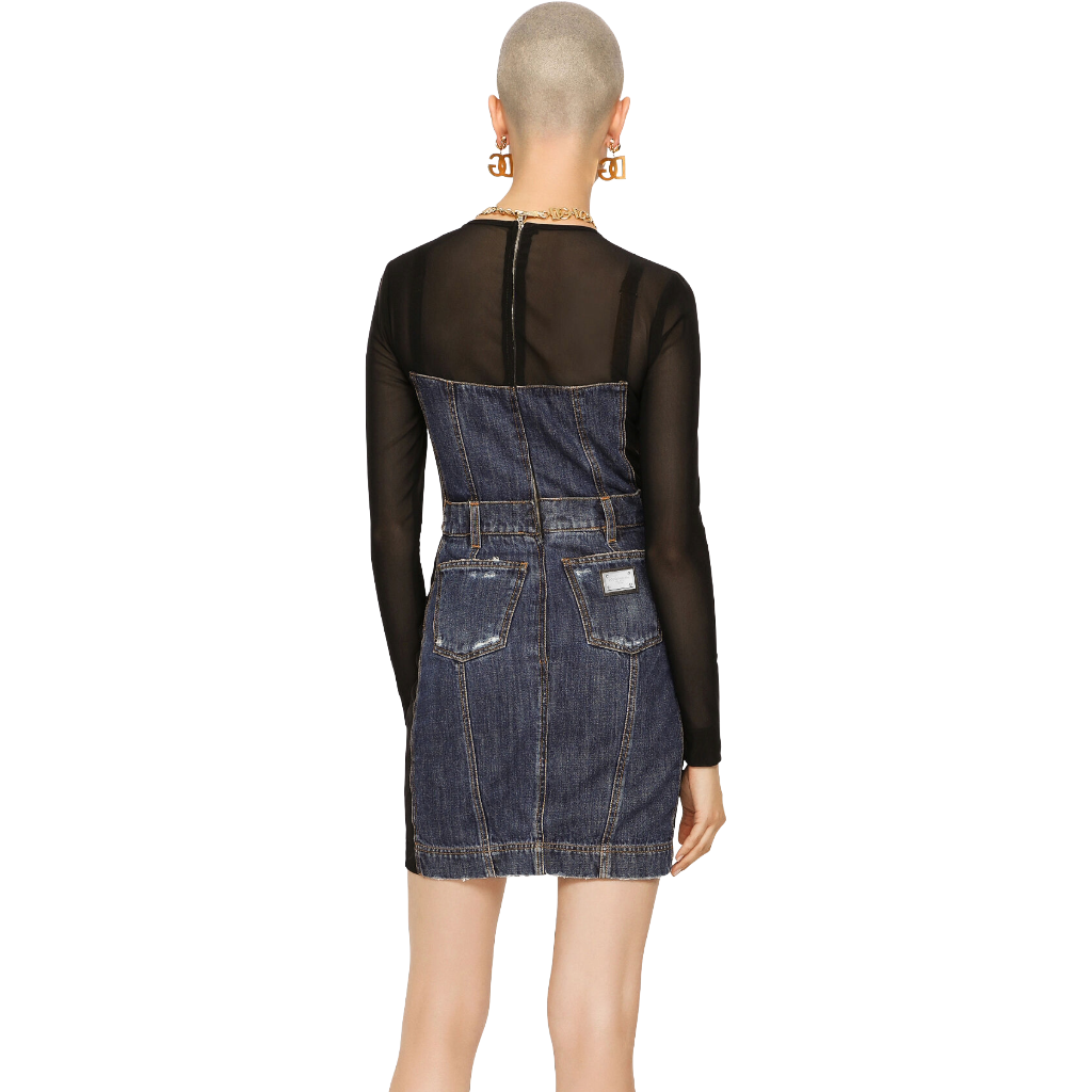 Dolce & Gabbana Women Dress Short Denim Multicolor