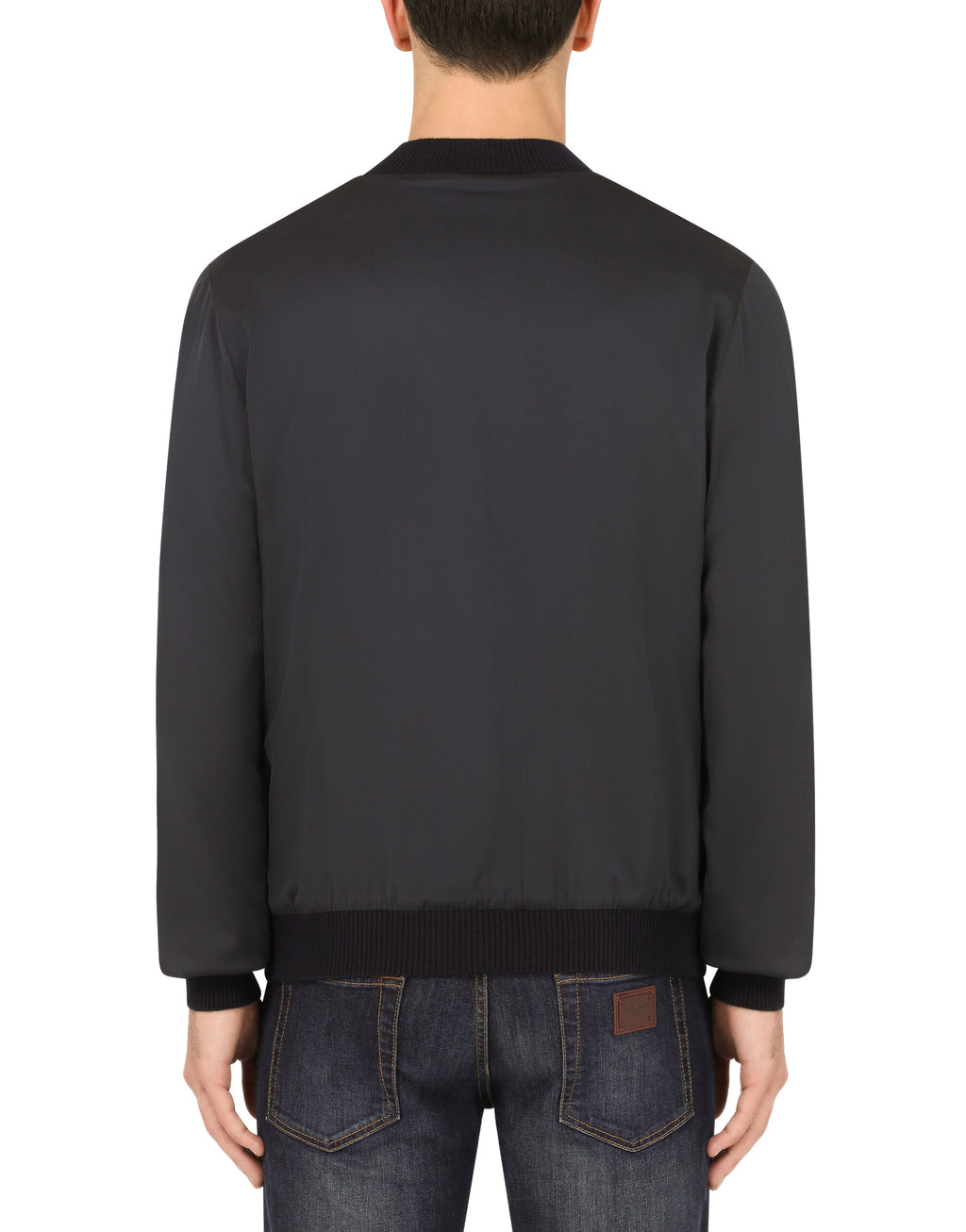 Dolce & Gabbana Men Jacket Reversible Silk Cashmere Black