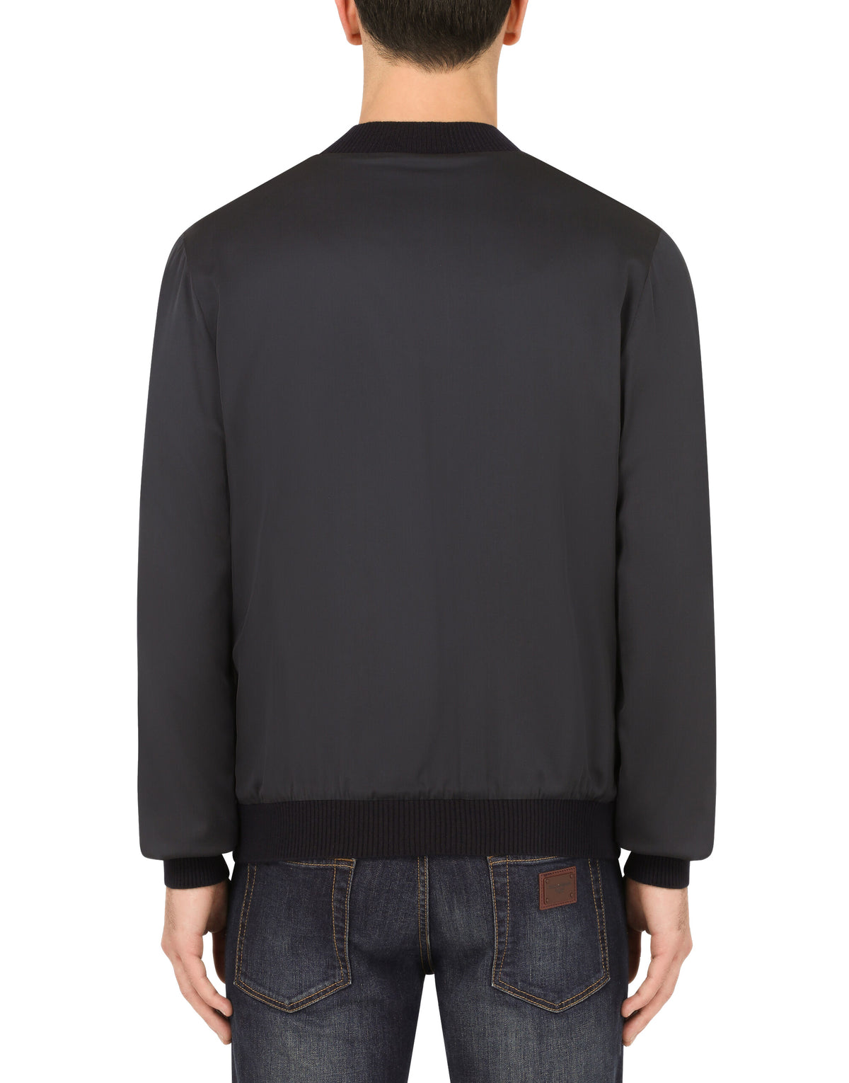 Dolce & Gabbana Men Jacket Reversible Silk Cashmere Black