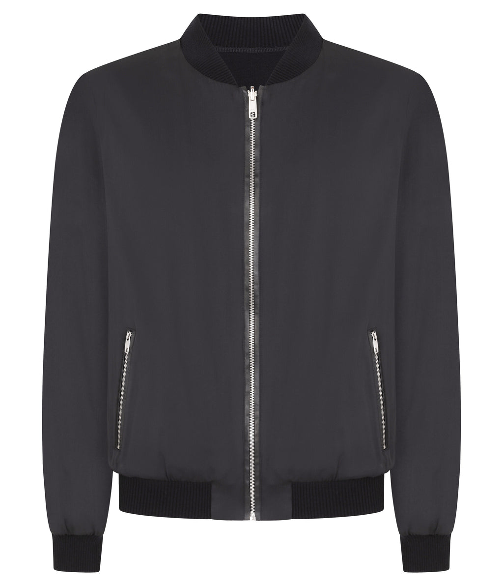 Dolce & Gabbana Men Jacket Reversible Silk Cashmere Black