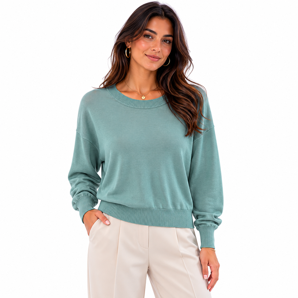 Alpha Studio Women Magkia Crew Neck Sweaters Green