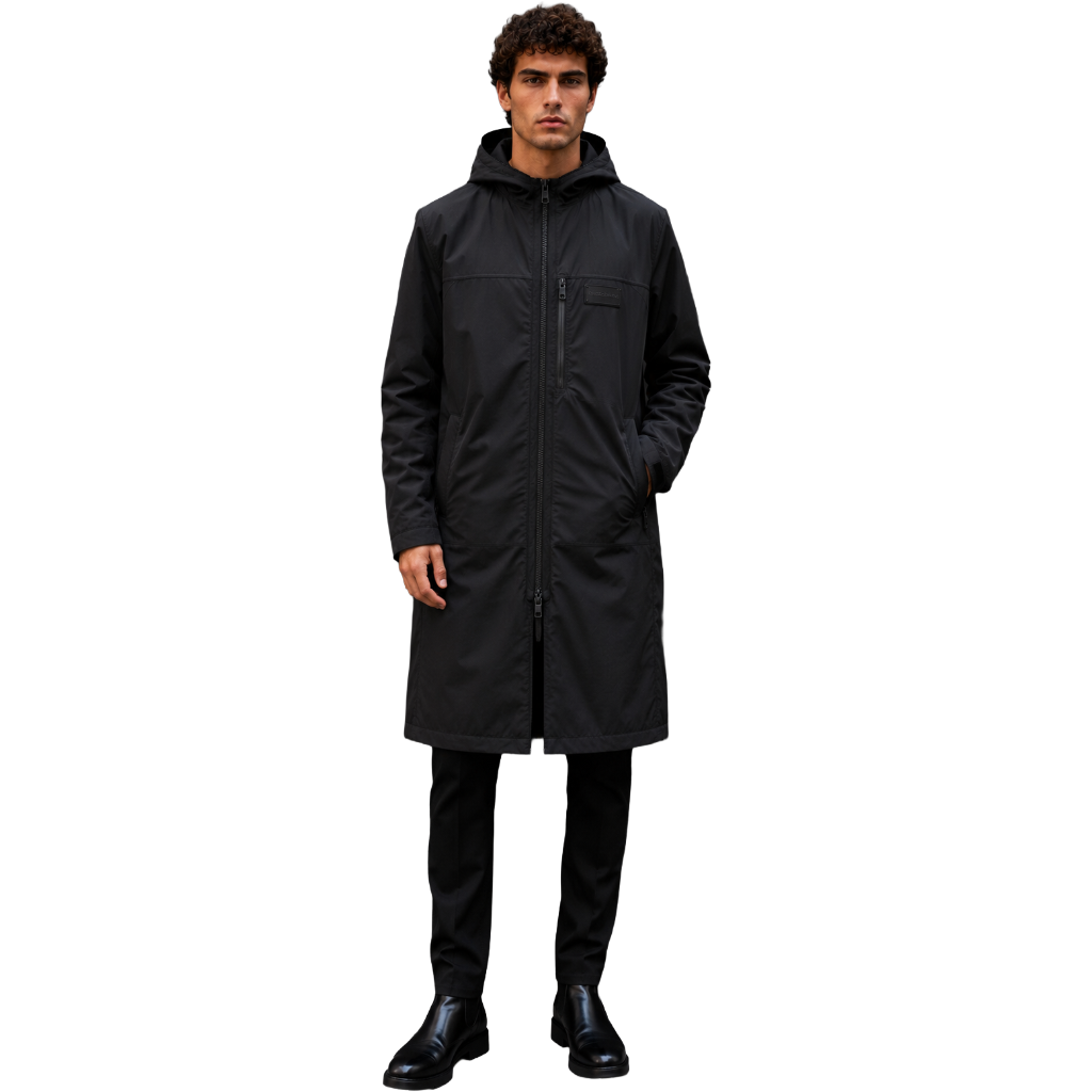 Dolce & Gabbana Men Jacket Windproof Long Black