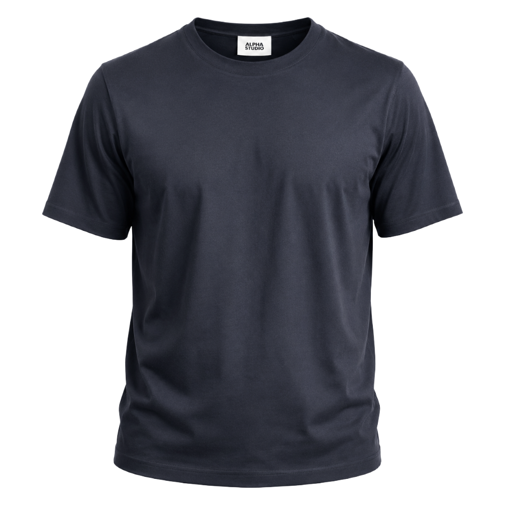 Alpha Studio Men T-Shirt Jersey Stretch Short Blue