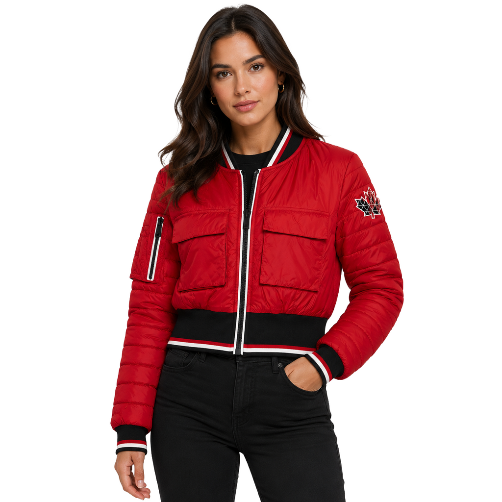Moose knuckles Women Down Jacket Cropped LDS Grey