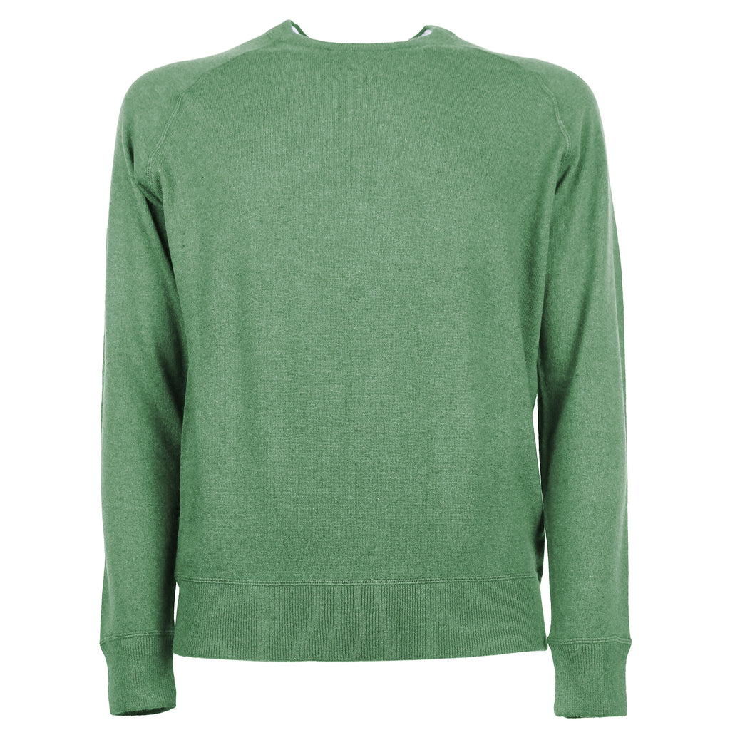 Emilio Romanelli Men Crew Neck Malachite Sweaters Green