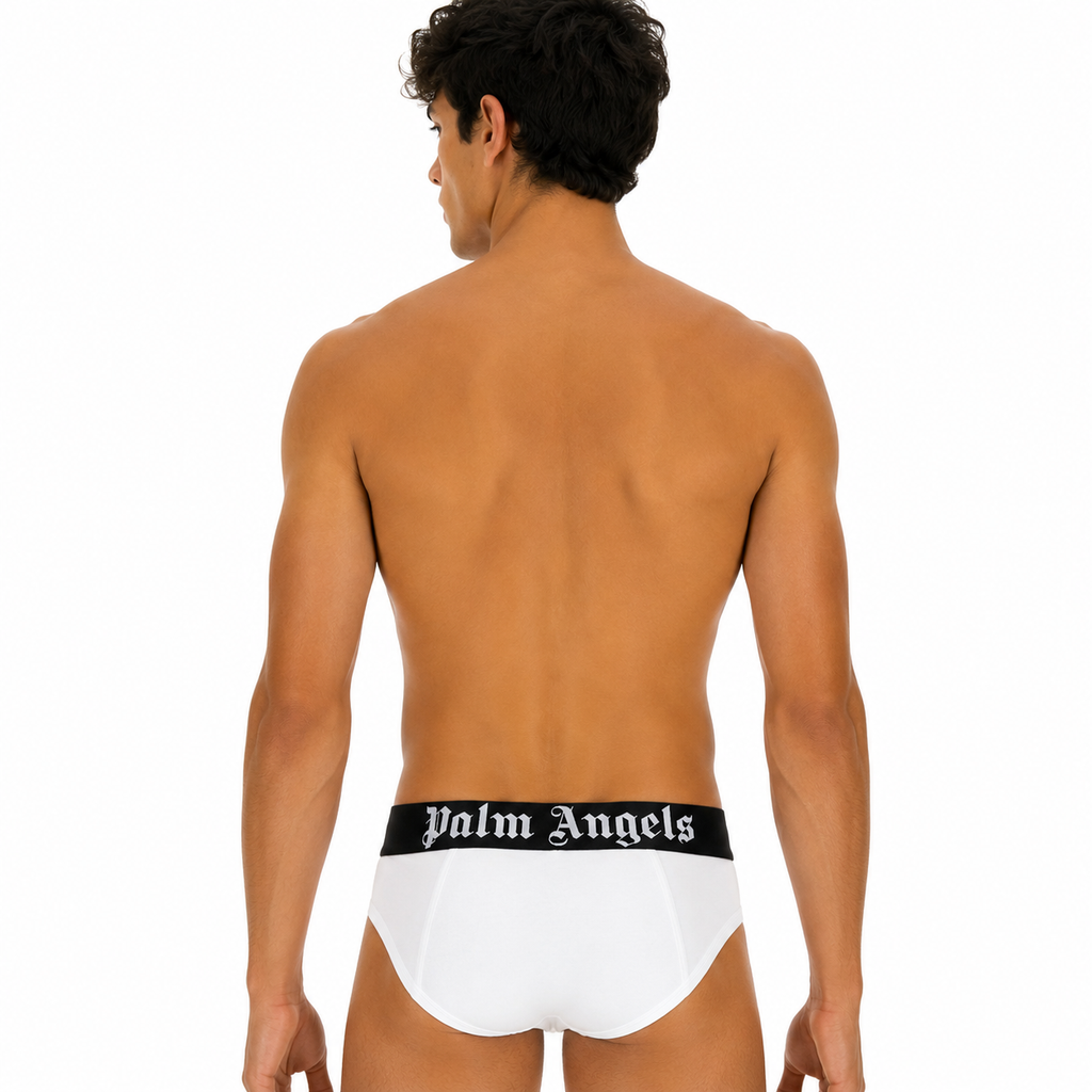 Palm Angels Men Set Bipack Briefs White
