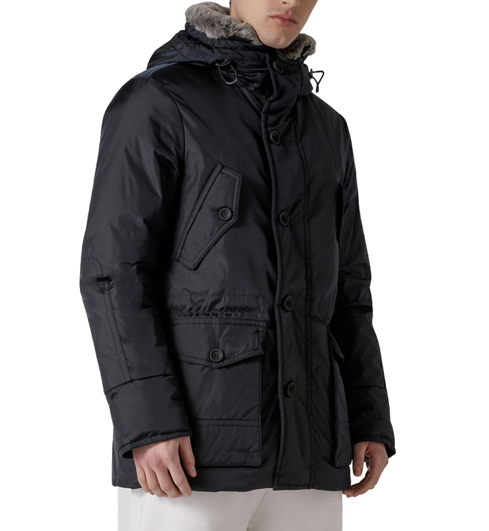 Peuterey Men Parka Hasselblad Krp Fur Black
