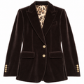 Dolce & Gabbana Men Jacket Velvet Brown