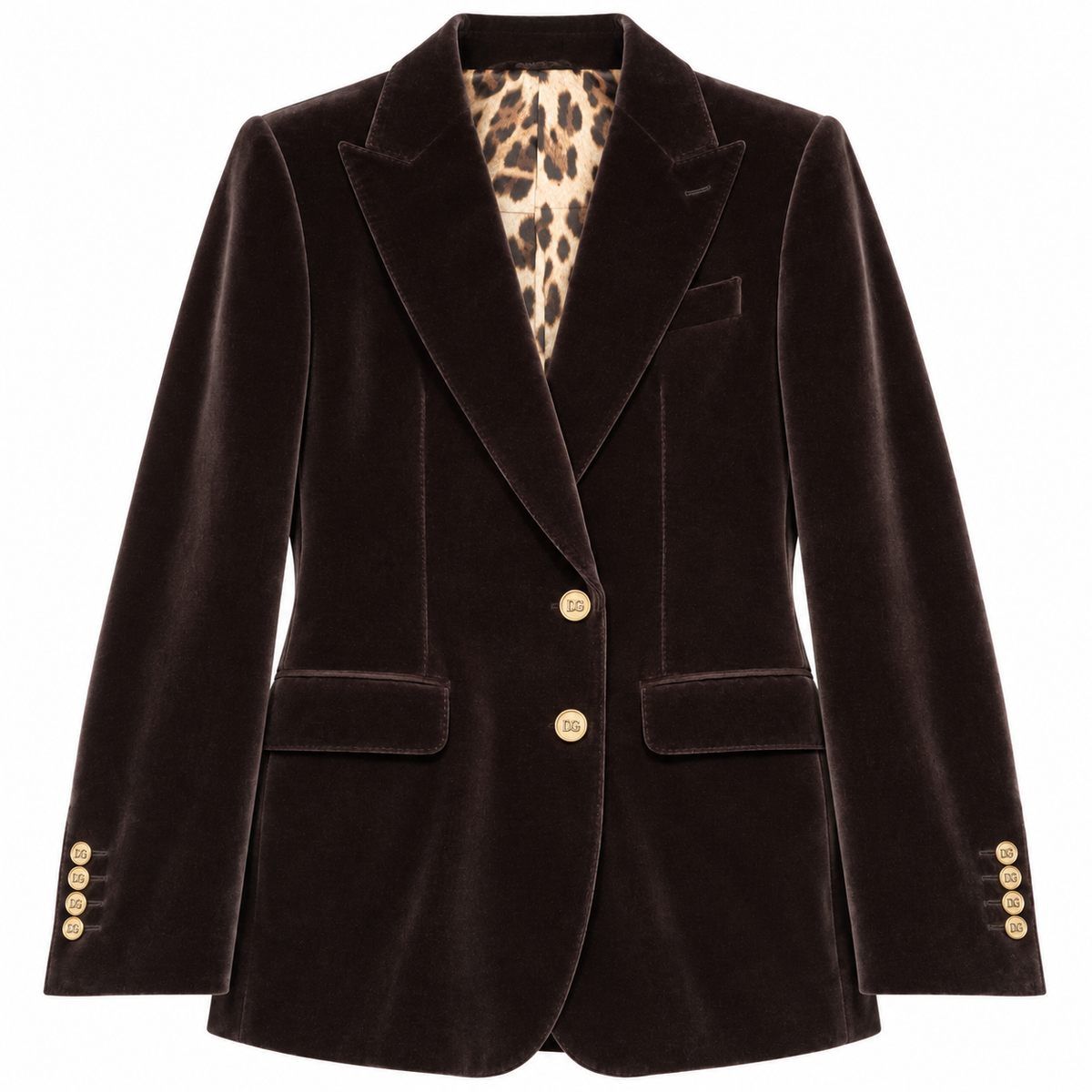 Dolce & Gabbana Men Jacket Velvet Brown