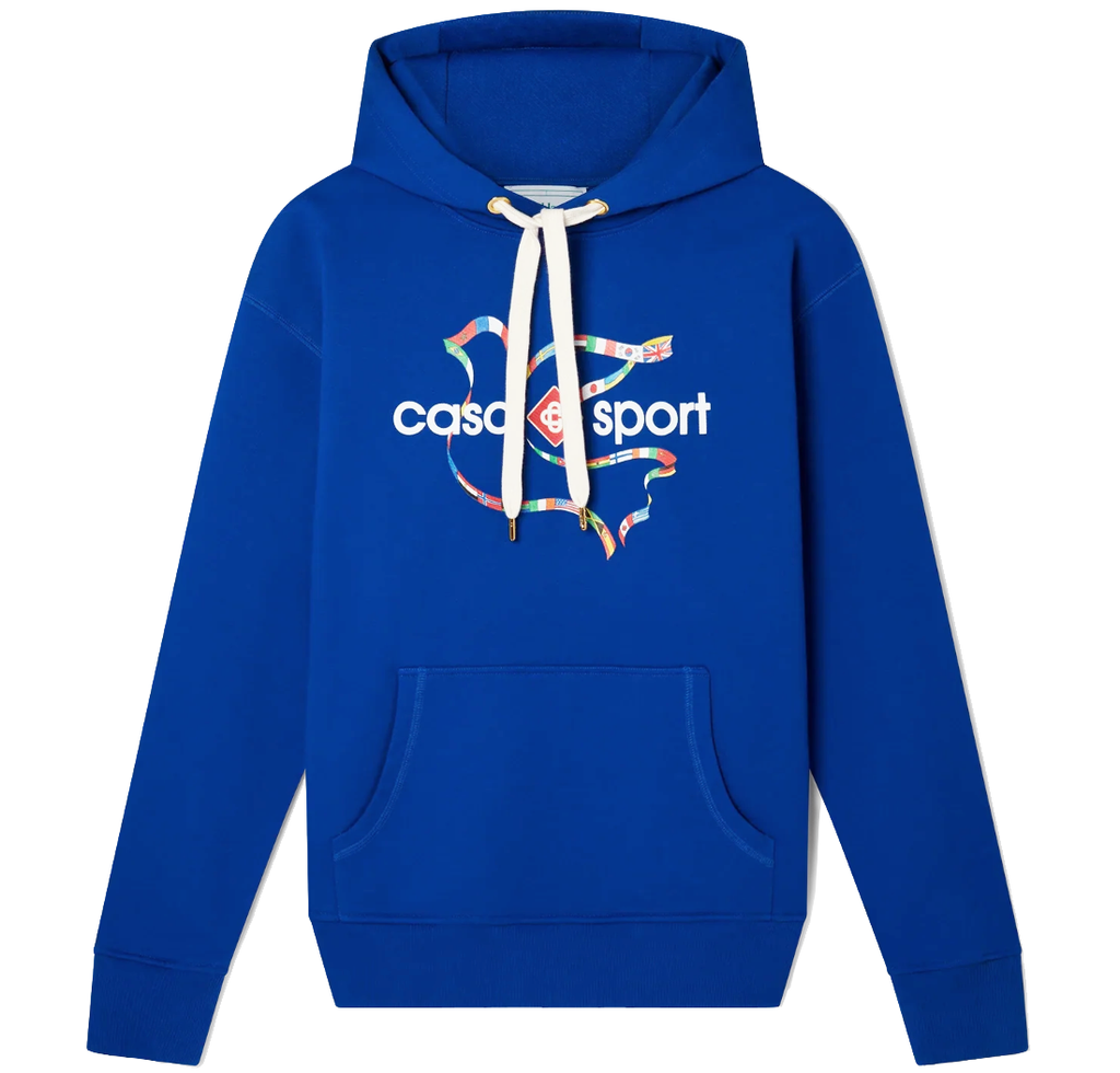 Casablanca Men Drapeau Collombes Printed Sweatshirts Blue