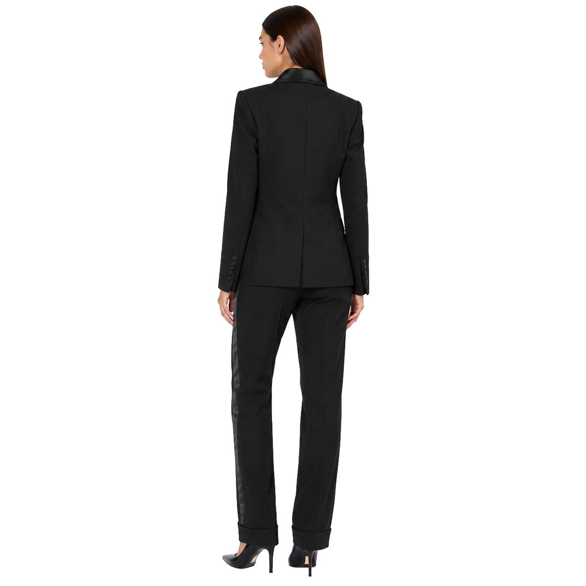 Loro Piana Fabric Women Suit Double-Breasted Black