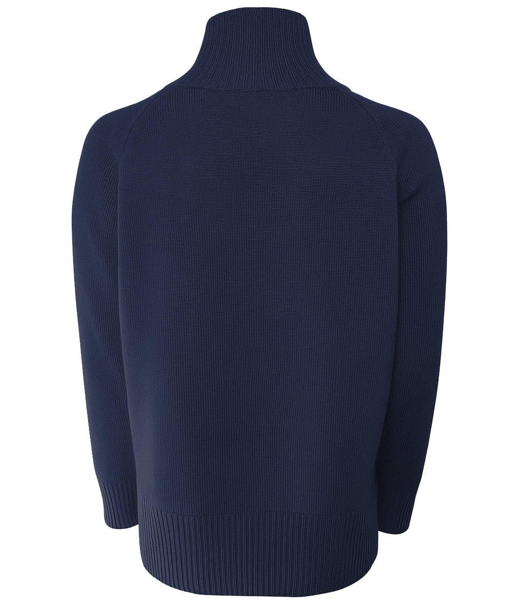 Emilio Romanelli Women Turtleneck Navy Blue