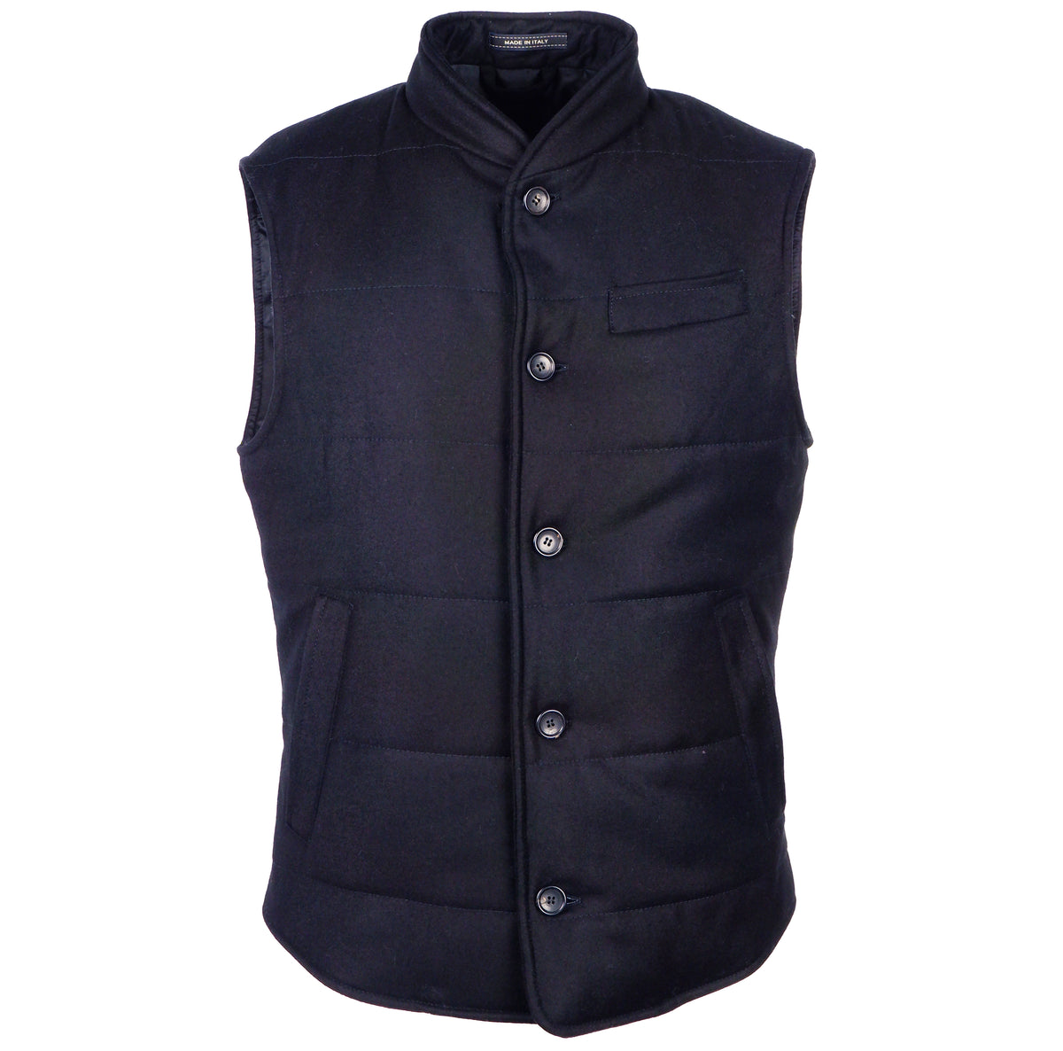 Loro Piana Fabric Men Vest Wool Cashmere Blue