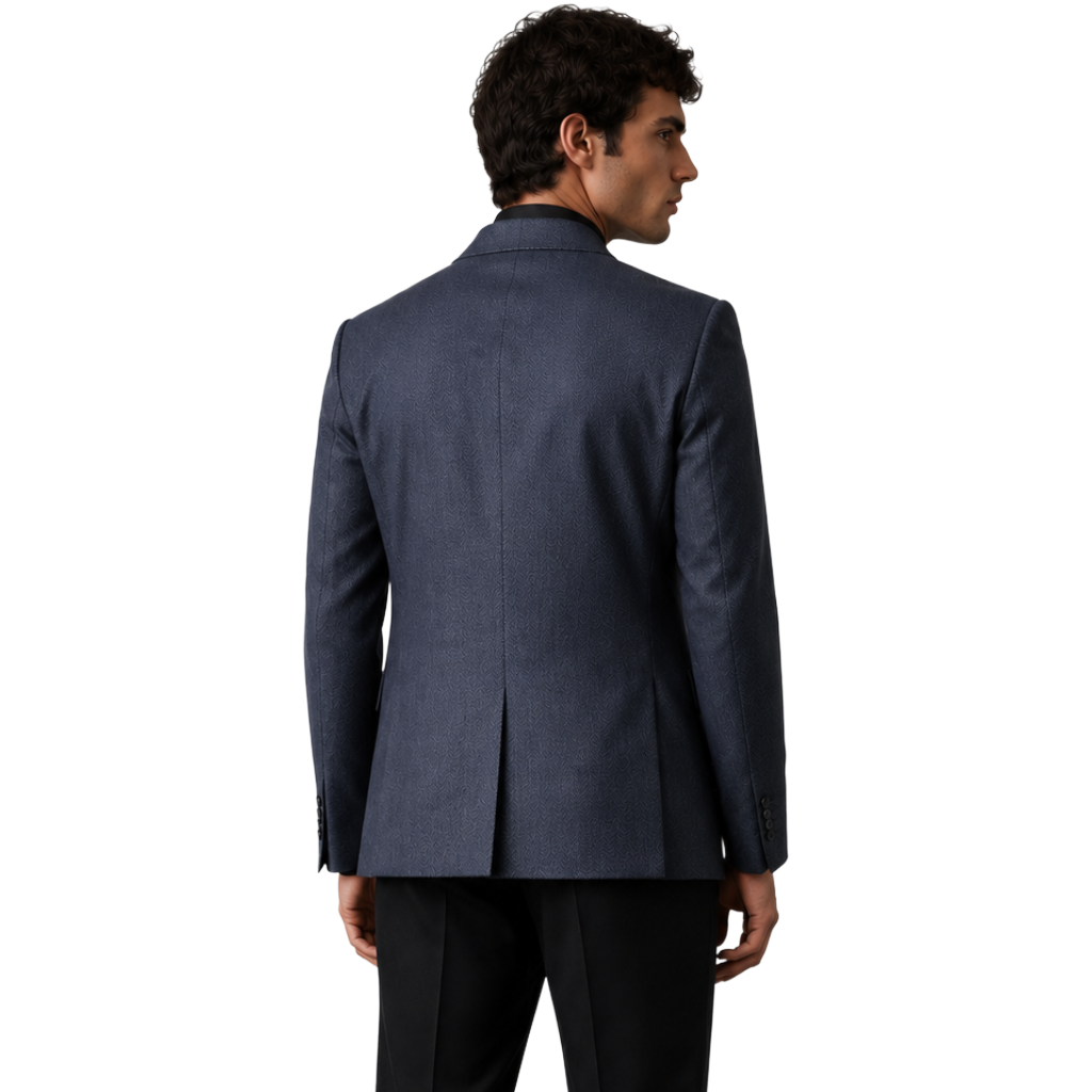 Dolce & Gabbana Men Jacket Double-Breasted Sicilia Blue