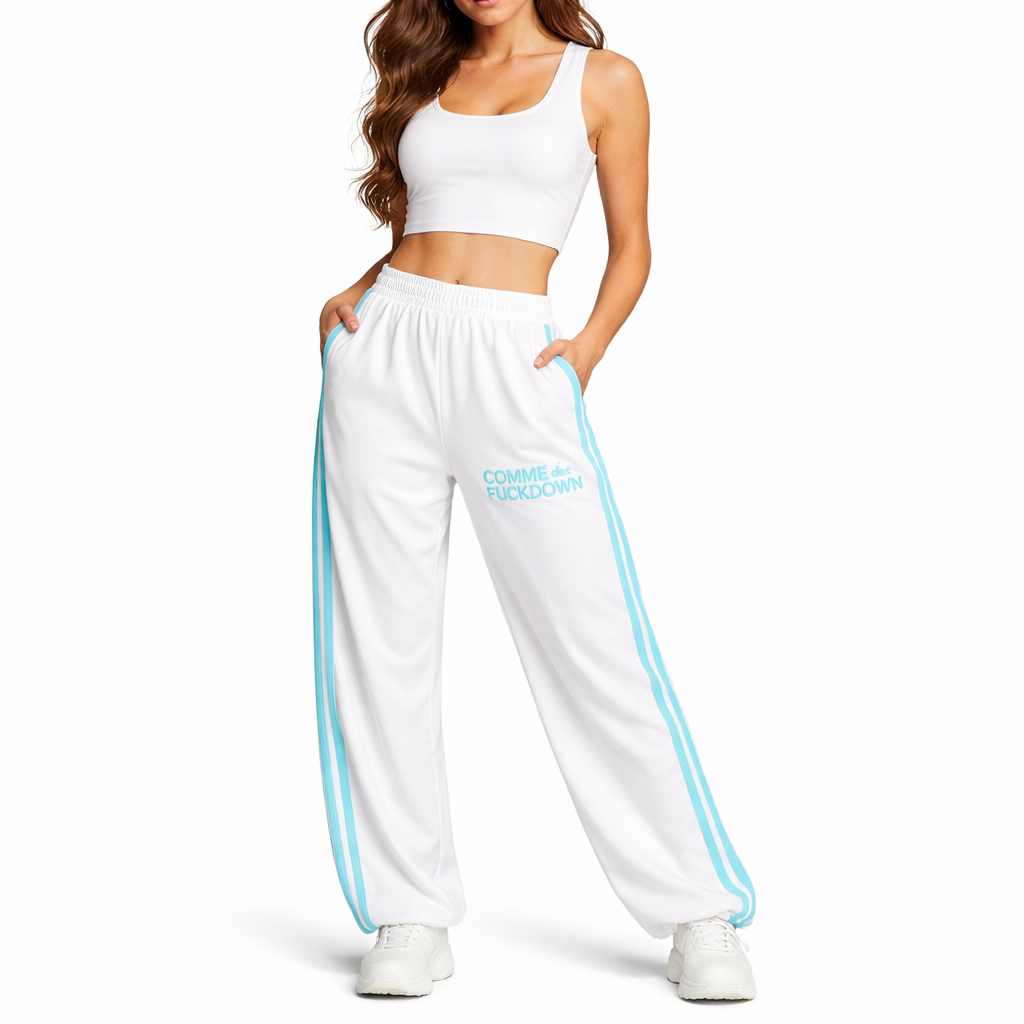 Comme Des Fuckdown Women Trousers Triacetato Bande White