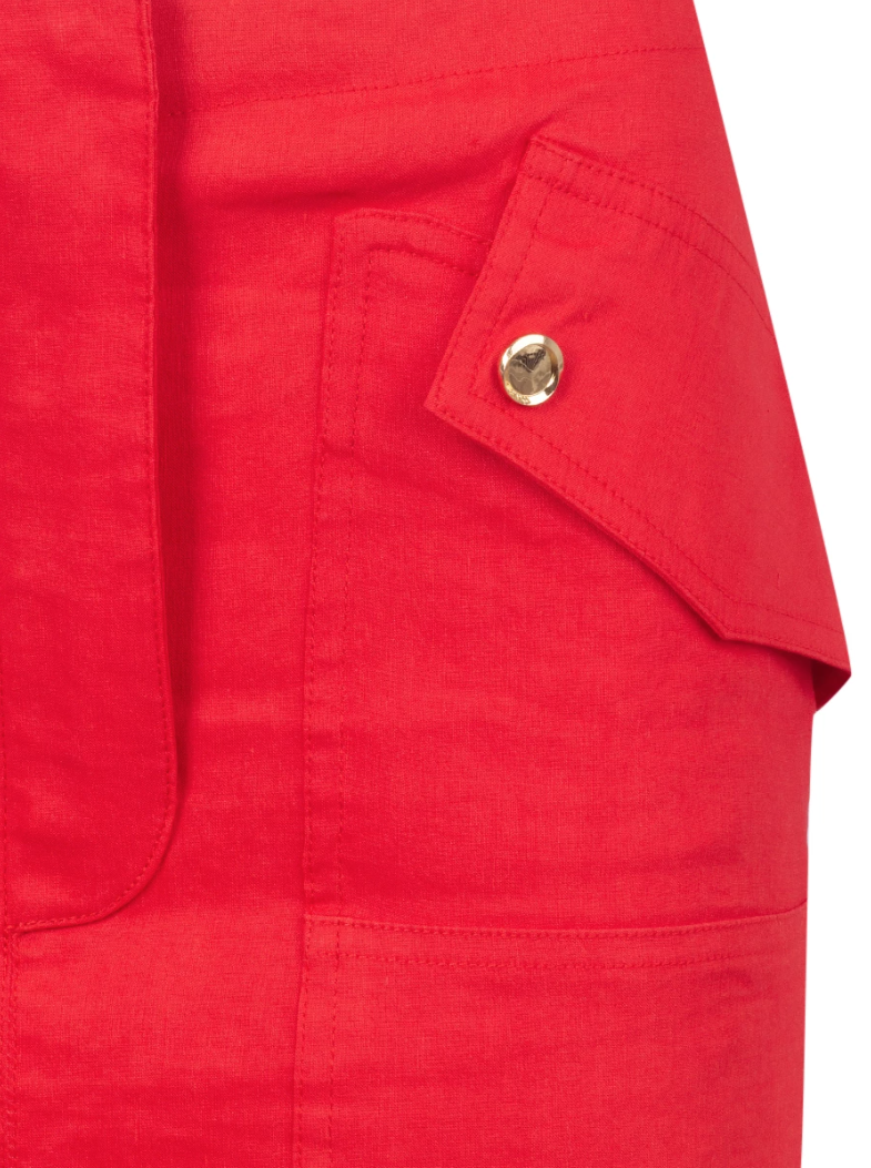Pinko Women Galanti Skirt Linen Red