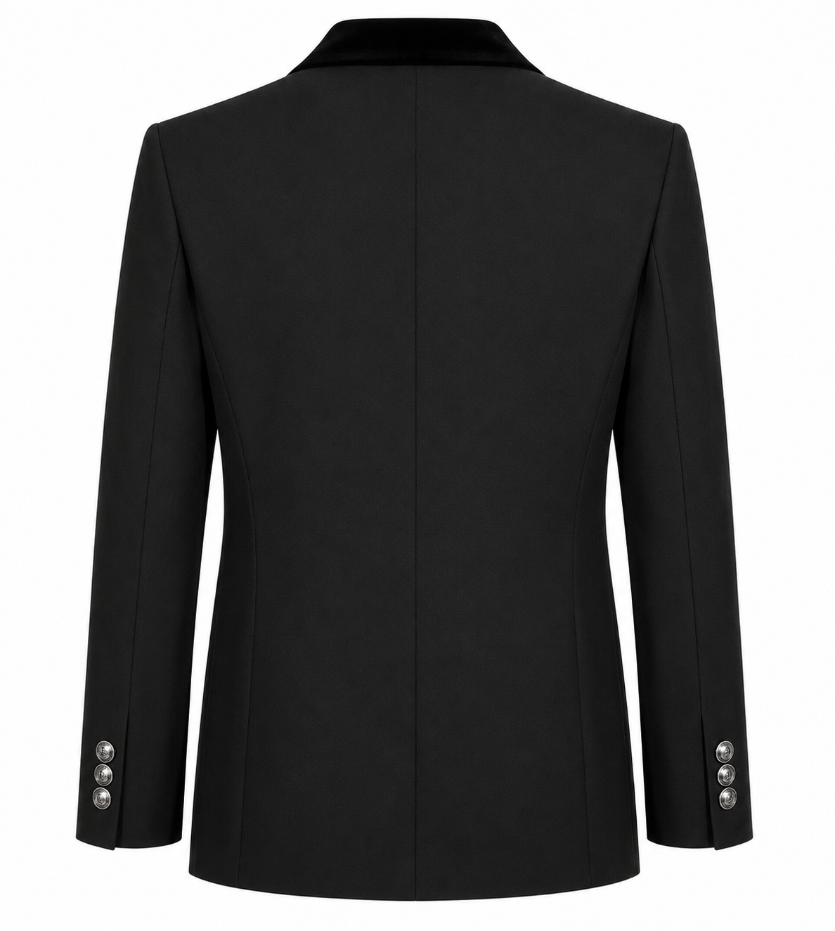 Balmain Men Jacket Asimmetrica Lapel Velvet Black