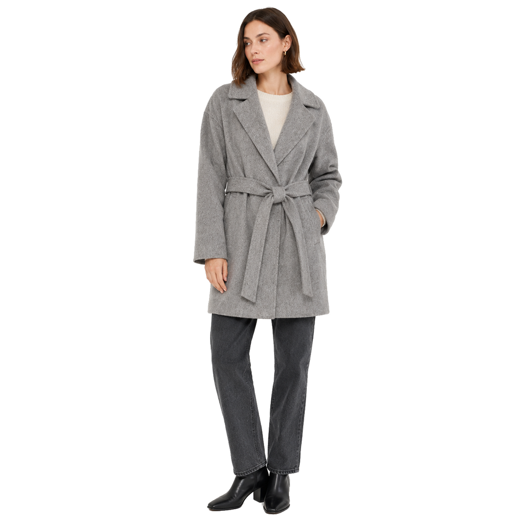Bagutta Women Coat Wool Belt Grey