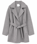 Bagutta Women Coat Wool Belt Grey