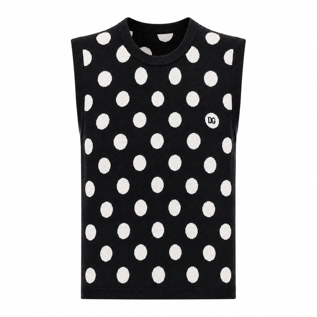 Dolce & Gabbana Women Top Polka Dot Black
