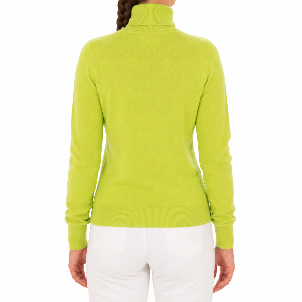 Emilio Romanelli Women Knit Cashmere Turtleneck Yellow