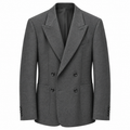 Dolce & Gabbana Men Jacket Double-Breasted Wool Grey