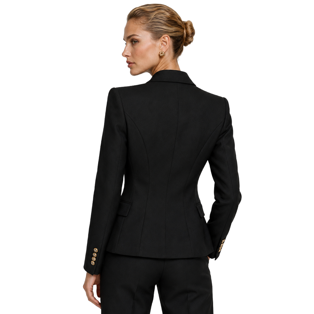 Balmain Women Jacket Single-Breasted Decorata Black