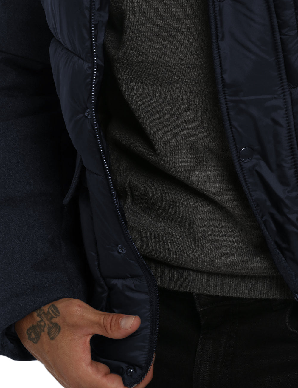 Yes Zee Men Down Jacket Blue