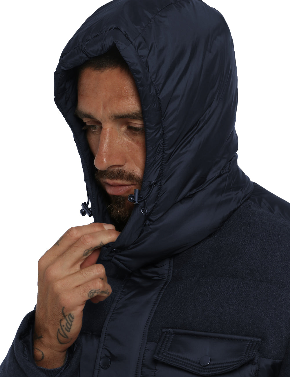 Yes Zee Men Down Jacket Blue