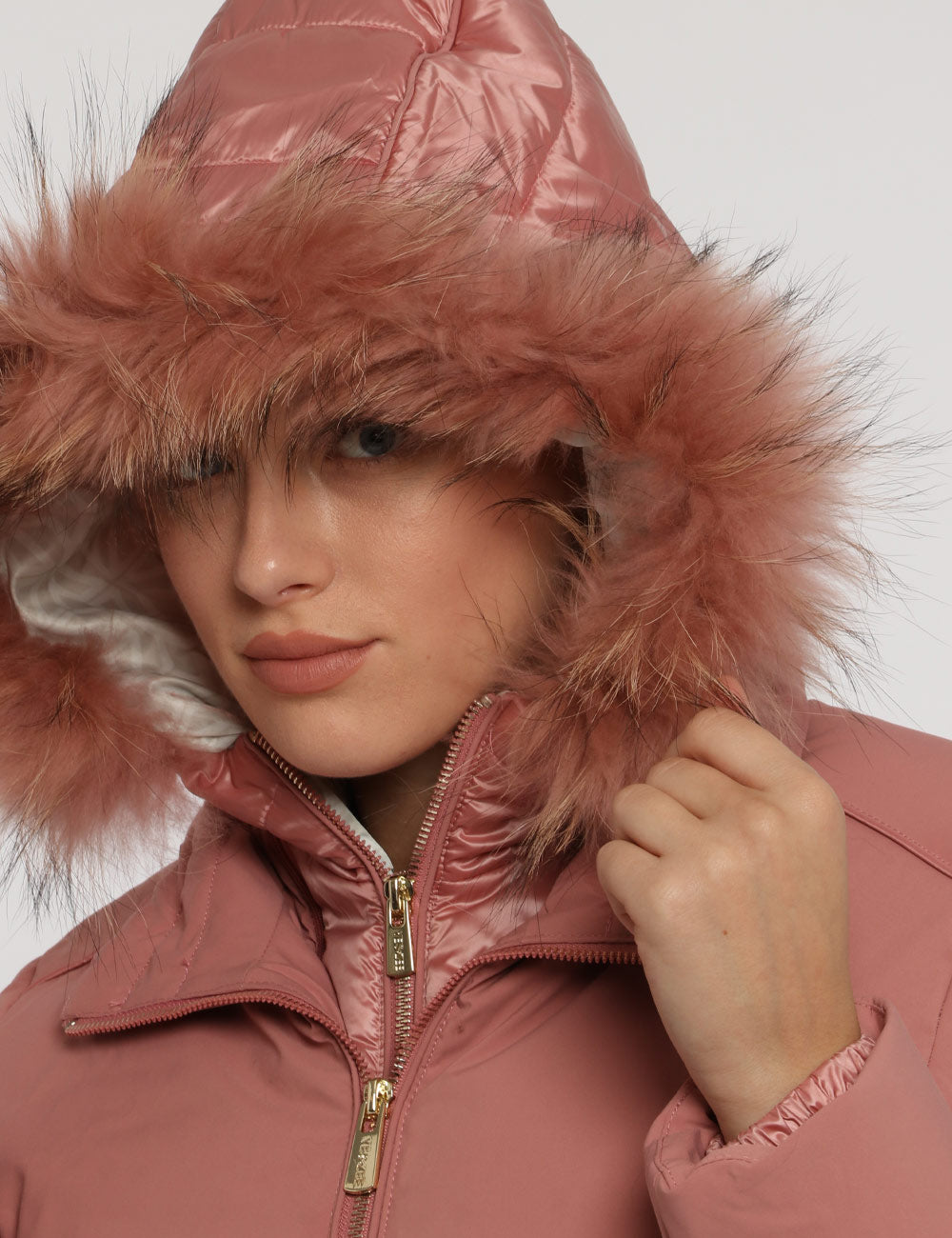 Yes Zee Women Down Jacket Short Pink