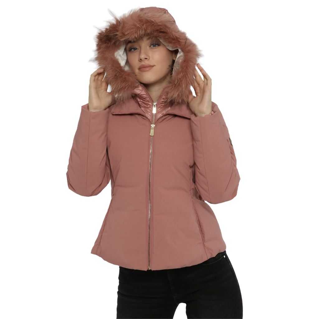 Yes Zee Women Down Jacket Short Pink