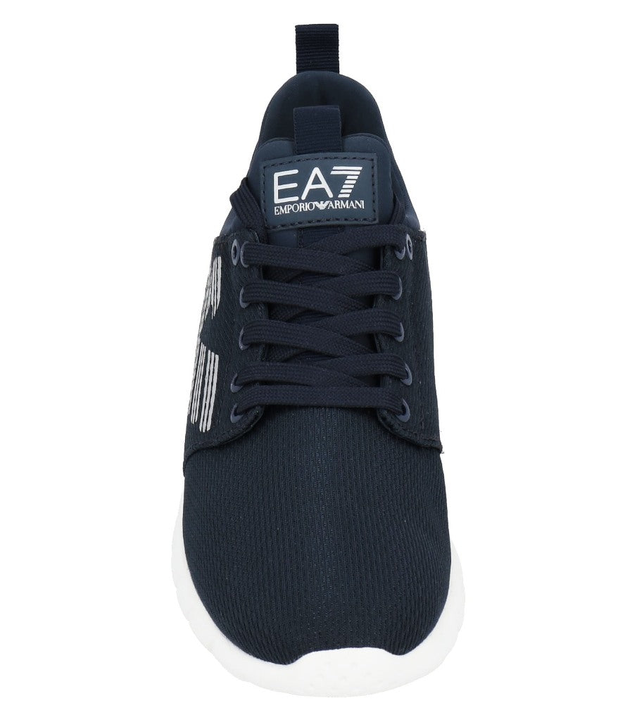 Emporio Armani Men Sneakers Mesh Lycra Blue