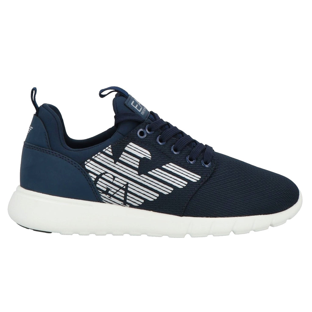 Emporio Armani Men Sneakers Mesh Lycra Blue