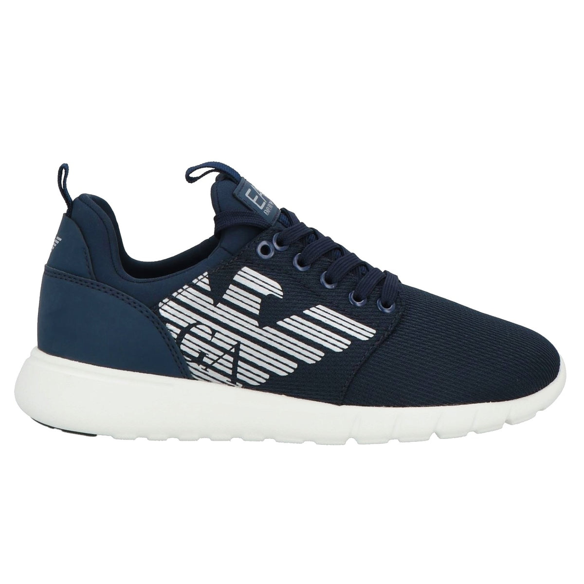 Emporio Armani Men Sneakers Mesh Lycra Blue