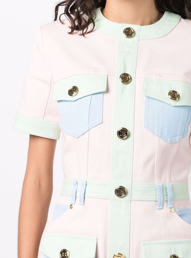 Balmain Women Dress Denim Multicolor