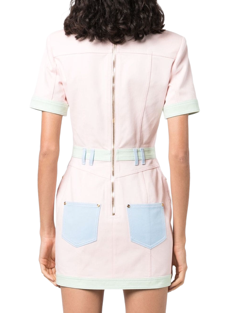 Balmain Women Dress Denim Multicolor