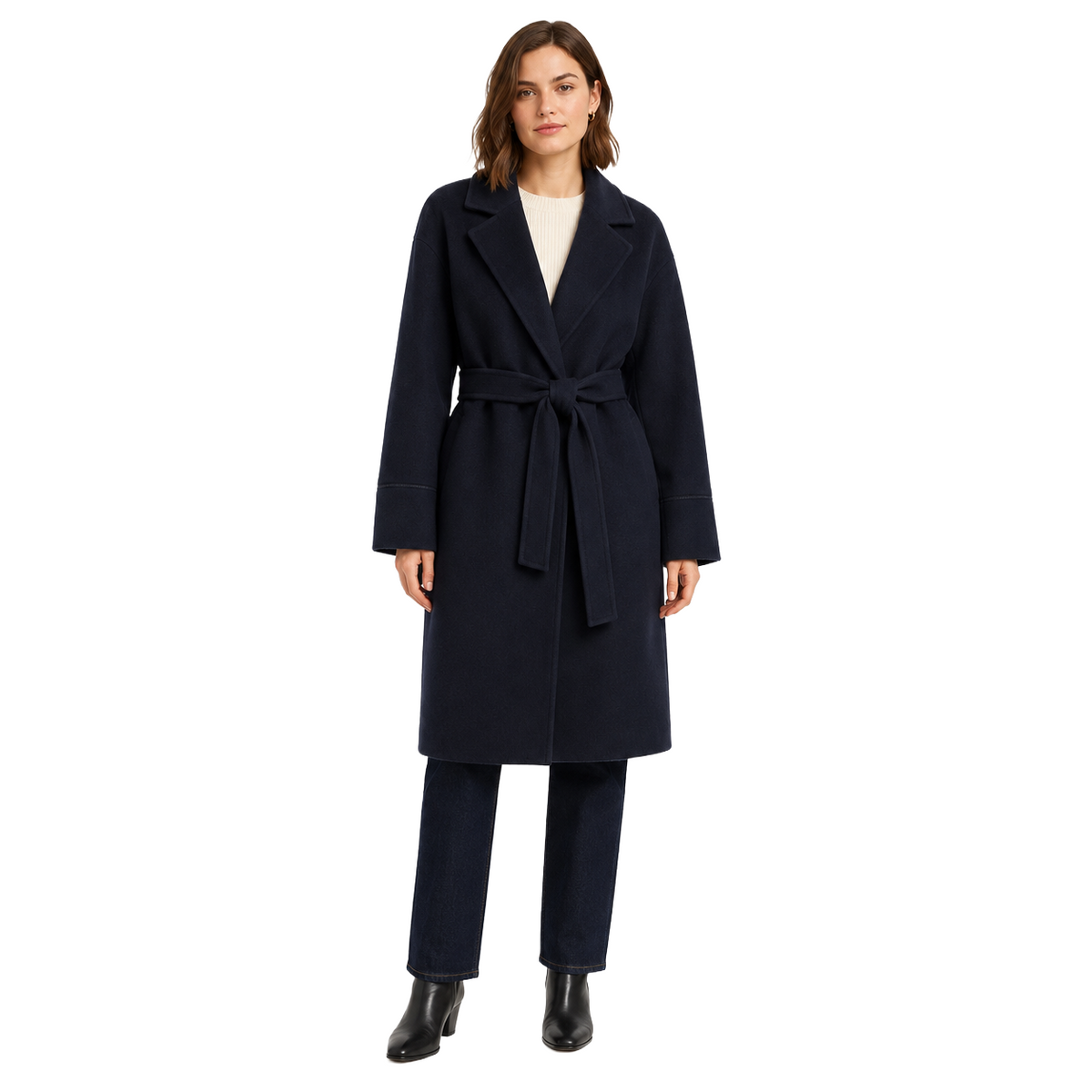 Bagutta Women Coat Wool Belt Blue