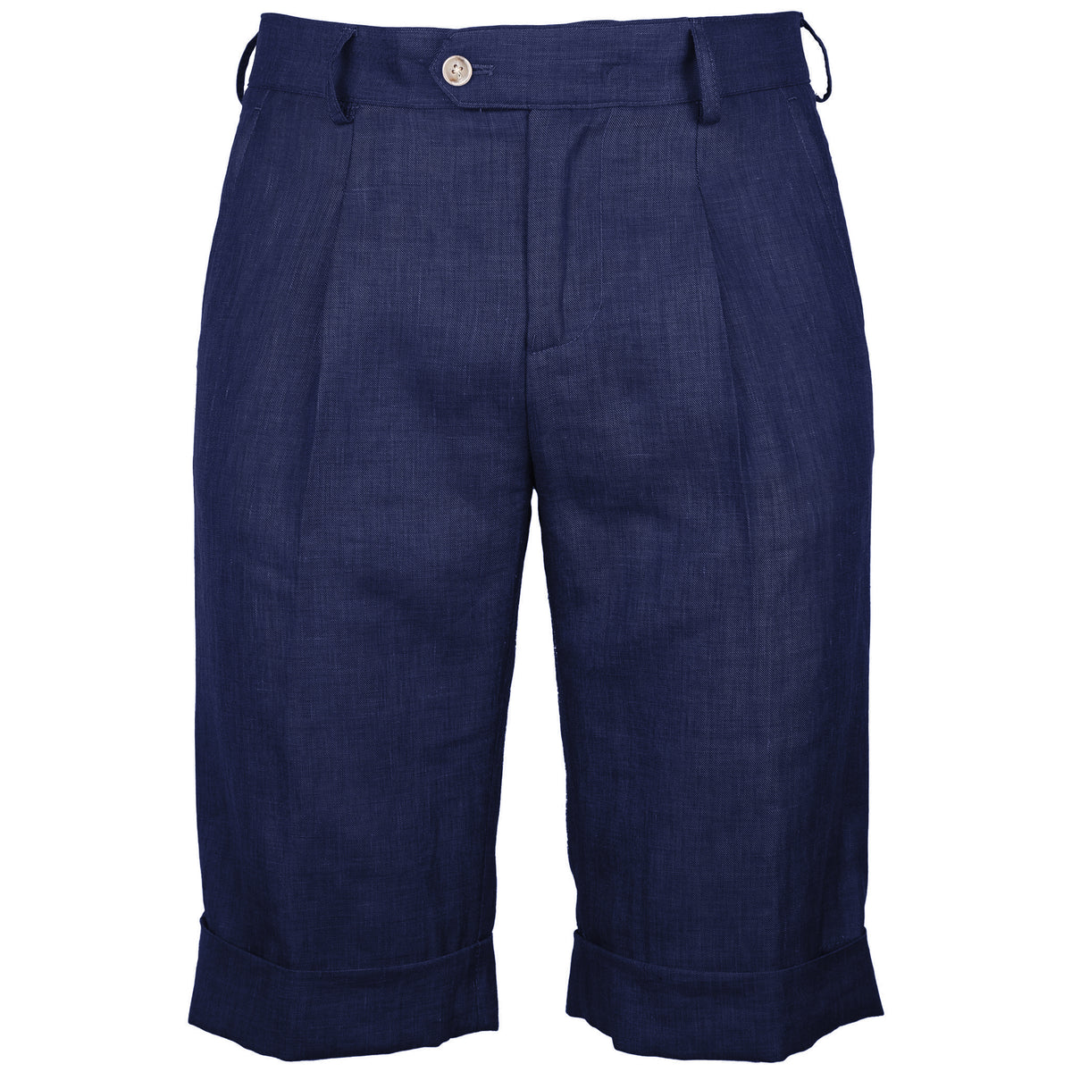 Loro Piana Fabric Men Shorts Summertime Linen Blue