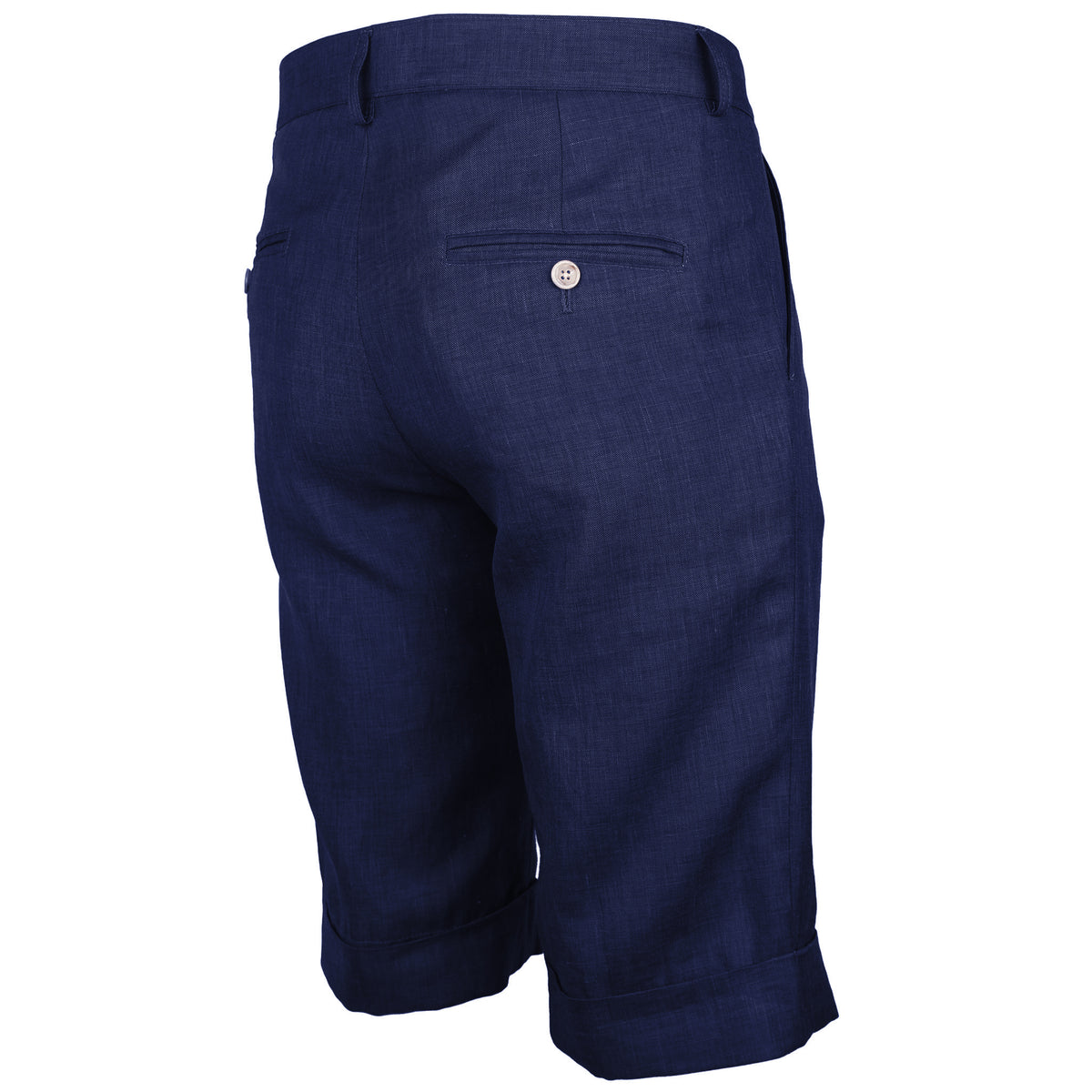 Loro Piana Fabric Men Shorts Summertime Linen Blue