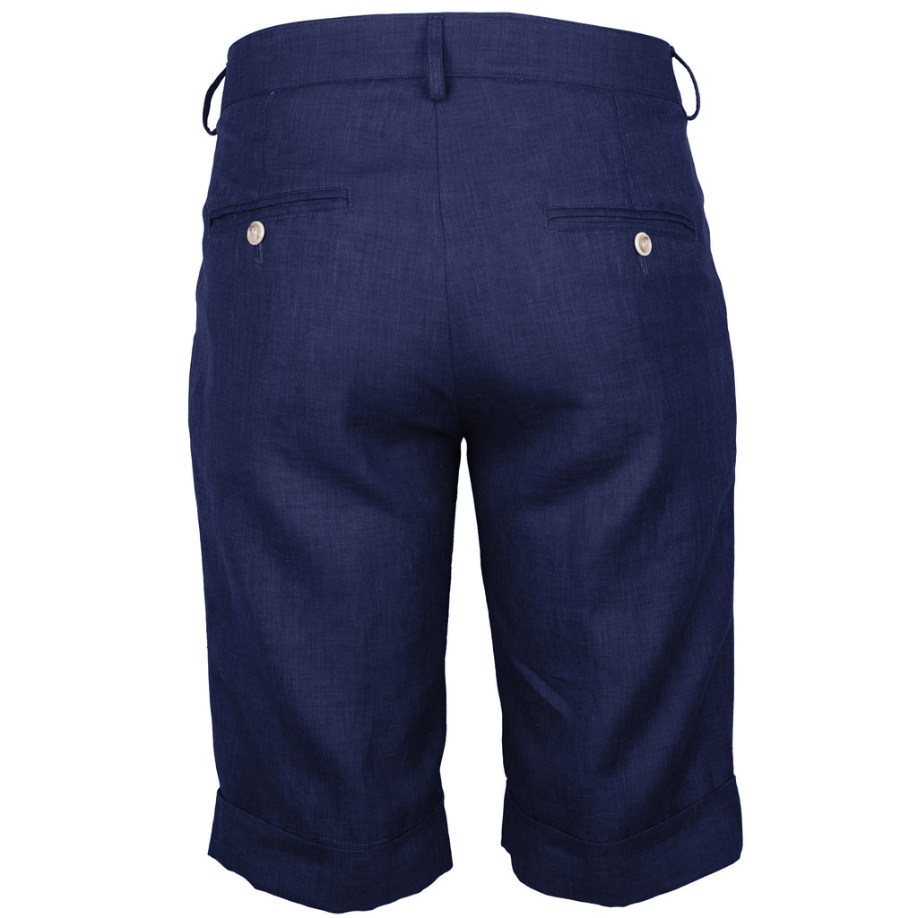 Loro Piana Fabric Men Shorts Summertime Linen Blue