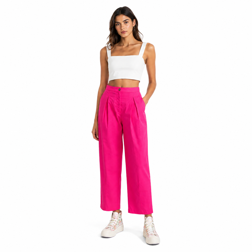 Pinko Women Trousers Pozzuoli Fuchsia