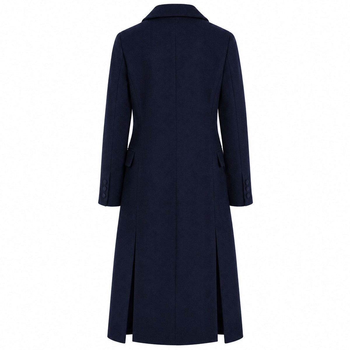 Loro Piana Fabric Women Coat Long Lapel Satin Blue