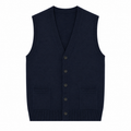 Alpha Studio Men Cardigan Sleeveless Blue